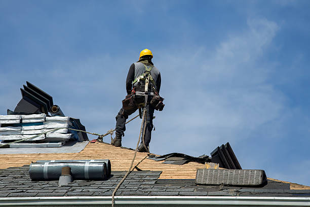 Professional Gutter Installation technician working in State Farm, VA